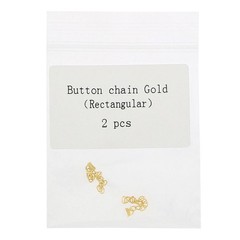 Dental Ortho Traction Chain Gold Plated Lingual Buttons Round/Rectangle