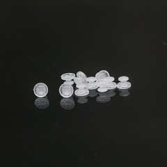 Orthodontic Dental Bondable Clear Ceramic Lingual Button Round/Rectangular Base