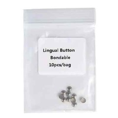 10 pcs/bag Dental Orthodontic Lingual Buttons Bondable Round One Piece Inblock