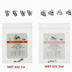 4 Pcs/Kit Dental Orthodontic Bondable Buccal Tube Single MBT 022 1st/2nd Molar