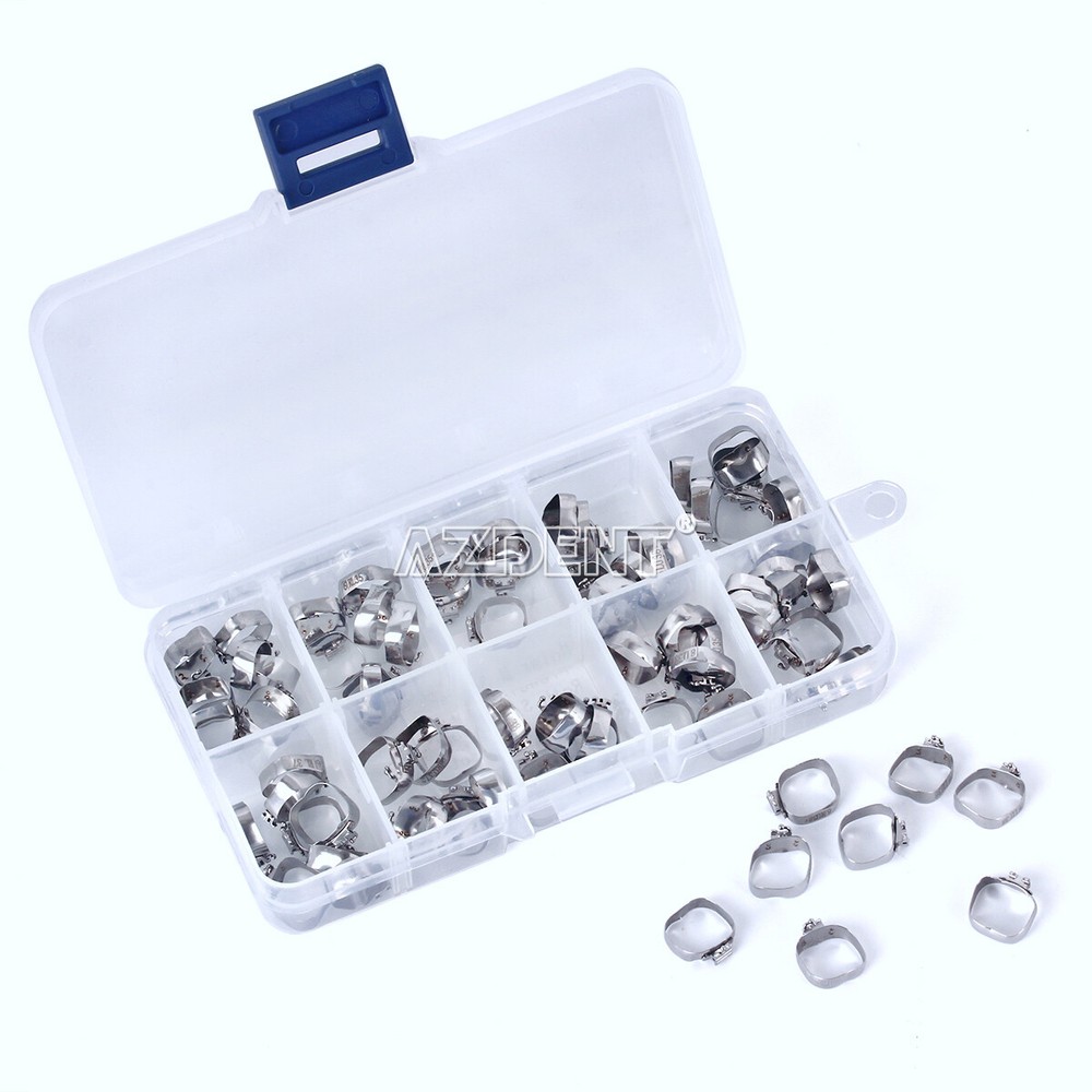 80Pcs Dental Orthodontic Buccal Tubes with Bands 1st Molar Roth.022 36#-40#