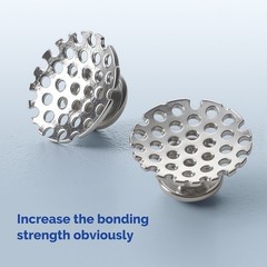 50pcs AZDENT Dental Orthodontic Bondable Hole Lingual Buttons Round Base
