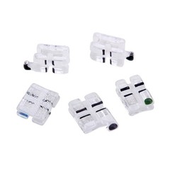 Dental Orthodontic Sapphire Ceramic Clear Brackets Brace MBT 0.022 Hooks 3 4 5