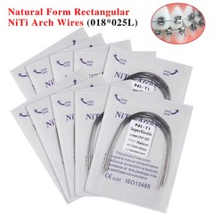 100pc Dental Ortho Niti Natural Form Super Elastic Rectangular Arch Wires 18x25L