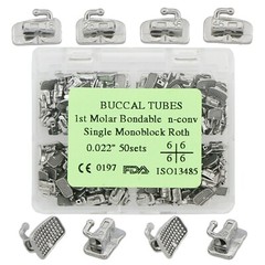 US Dental Ortho Monoblock/Conv Buccal Tubes 022 1st 2nd Molar MBT Roth Tube 2G