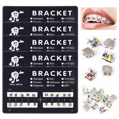 YOKA Dental Ortho Metal Brackets Braces Mini/Standard Roth/MBT 022/018 3/345 H