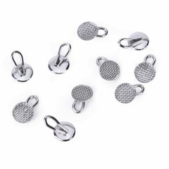 4 Type Dental Ortho Lingual Buttons Bondable Round Mesh Base with Hook 10pc/pack