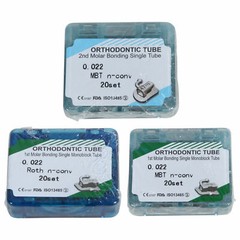 80pcs Tubos Bucales Individuales Ortodoncia Dental Roth Mbt 0.022 1st/2nd Molar