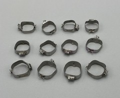 Dental Orthodontic 1st Molar Brace Plain Molar Bands Stainless Ring Sizes 29-44+