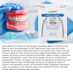AZDENT Dental Orthodontic Niti Thermal Activated Round Arch Wire Natural Form
