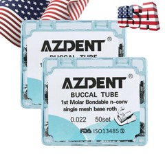 Tubo bucal Bondable de ortodoncia Dental tubo doble 1er Molar Roth/MBT 022 U2/L2