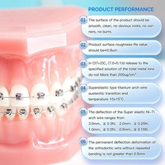 AZDENT Dental Orthodontic Bracket Brace Mini Standard Roth MBT/Natural arch wire