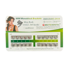100 Sets Dental Orthodontic Metal Brackets MIM Monoblock Mini Roth 022 345 hooks