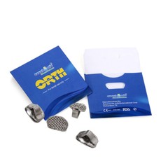 50Pcs Orthodontic Lingual Buttons Bondable 6Type Mesh Base Dental Brackets Tube