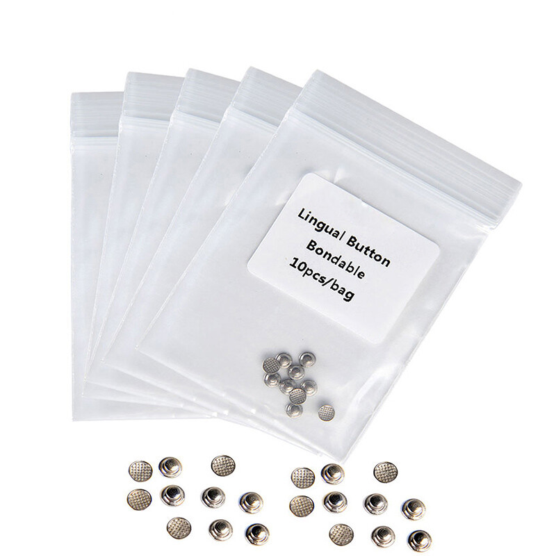 AZDENT Dental Orthodontic Lingual Buttons Bondable Round Base 8Models 10pcs/pack