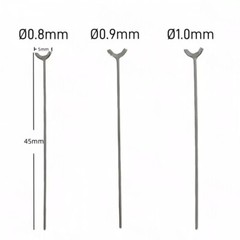 Dental Ball Retainer J Clasp Oblique Clasps Bars 1.0/0.9/0.8mm Y-Type Fit Scheu