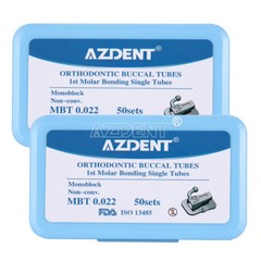 50Set AZ Dental Orthodontic Buccal Tubes 1st Molar Bondable Non-Conv MBT.022