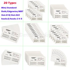 20 kits AZDENT Dental Ortho Metal Brackets Mini Standard, Roth/MBT, Slot.022/018