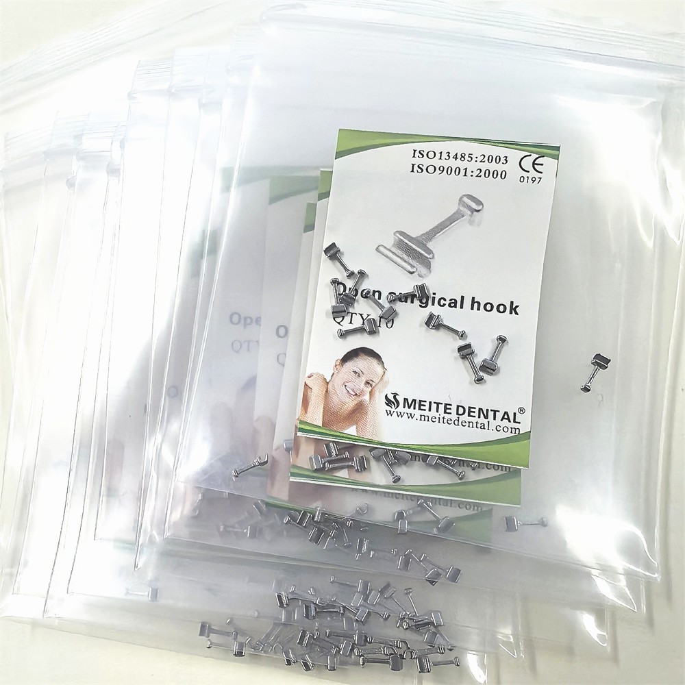 100 Packs Orthodontic Crimpable Hook Dental Long Type 10 pcs/pack