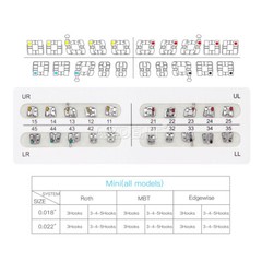 10 Kits Dental Orthodontic Brackets Braces Mini/Standard MBT/Roth.022 Hooks 345