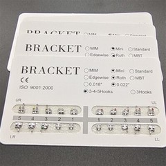 50 Packs Dental Orthodontic Brackets Braces Metal Mini Roth.022 Hooks 345