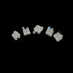 20Pcs Dental Orthodontics Ceramic Brackets Braces Roth/MBT 022/018 Hooks 3-4-5