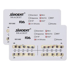 20 Packs Dental Orthodontic Metal Braces Brackets Mini Roth 022 Hooks 345 #2 FDA