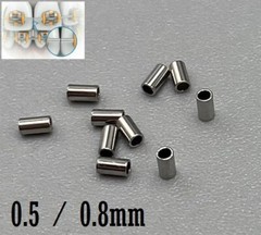 Dental Orthodontic Crimpable Hook Stop Mini Stops tube Bracket Stop 0.5/0.8mm