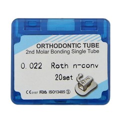 80pc Orthodontic Buccal Tube 1st 2nd Molar Dental Tubos Ortodoncia MBT Roth 022