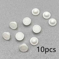 Dental Orthodontic Bondable Lingual Buttons Ceramic Round Base Mesh Base Clear