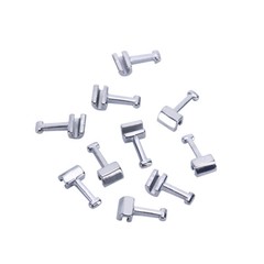 10 Model Dental Orthodontic Crimpable Hook Stops Type Metal 10pcs/pack AZDENT