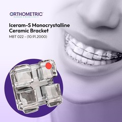 OrthoMetric Iceram-S Monocrystalline Ceramic Bracket MBT 022 – (10.91.2000)