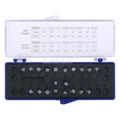 10X AZDENT ortodoncia brackets cerámicos dental 5*5 Roth.022 Ganchos 345 USA
