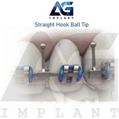 Straight Hook Ball Tip Slot Archwire Crimpable Wire Brackets Orthodontic Dental