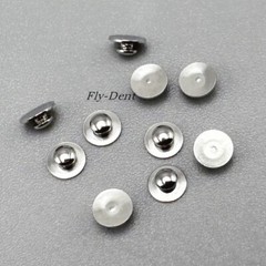 10x Dental Orthodontic Metal Lingual Buttons Bondable Round Mesh Base for Braces