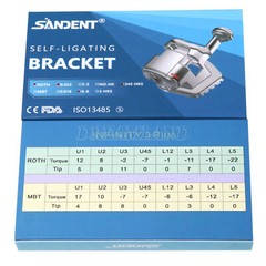 24pcs Dental Orthodontic Brackets Self Ligating Braces Metal Roth 345 Hooks Mini