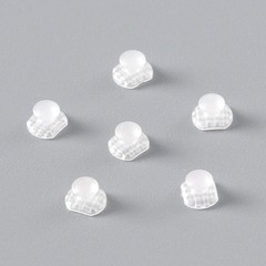 10 Pcs/Bag Orthodontic Dental Rectangular Ceramic Lingual Button Base Transparen