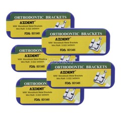 5X Brackets Ortodoncia Dental MIM Mini Roth 0.022 Ganchos 345 Monobloque