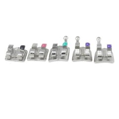 10 Sets Dental Brackets Orthodontic Braces Metal Mini MBT 022 345 Hooks MIM Twin