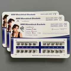 10 Sets Dental Orthodontic Metal Brackets MIM Monoblock Mini Roth 022 no hooks