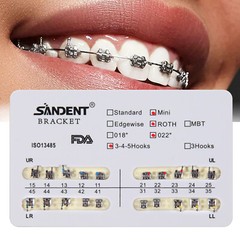 20 Packs Dental Orthodontic Metal Braces Brackets Mini Roth 022 Hooks 345 #2 FDA
