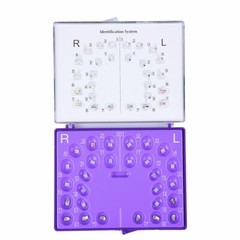 28pcs Dental Ortho Monocrystalline Sapphire Bracket Mini Roth MBT 022 Hooks 345