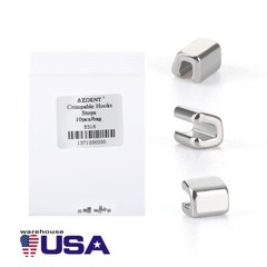 AZDENT Dental Orthodontic Crimpable Hook Stops Stainless Steel for Arch wires