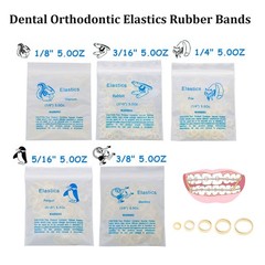 US Dental Orthodontic Elastics Rubber Bands Latex Braces 3.5OZ 5.0OZ 6.5OZ