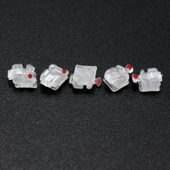 Dental Orthodontic Self Ligating Ceramic Brackets Braces Roth MBT 022 345 Hooks