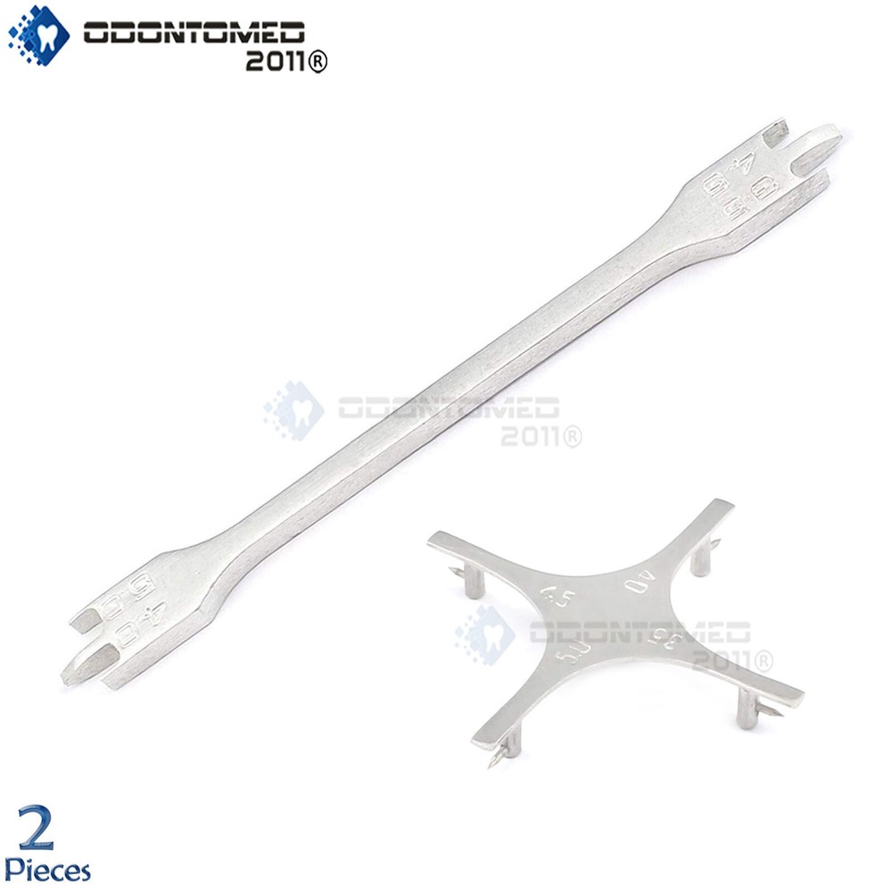 2 Pcs Dental Orthodontics Height Measure Bracket 022 & Boone Gauge Instruments