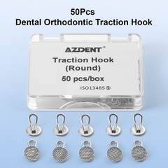 50pc Dental Orthodontic Lingual Buttons Bondable Round/Rectangular Mesh Base/MIM