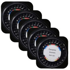 20Pack Dental Orthodontic Ceramic Brackets Braces 5/5 Roth Slot .022 Hooks 3-4-5