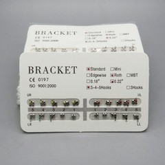 Dental Orthodontic Metal Brackets Braces Standard Roth.022 Hook 3-4-5 20/Pack