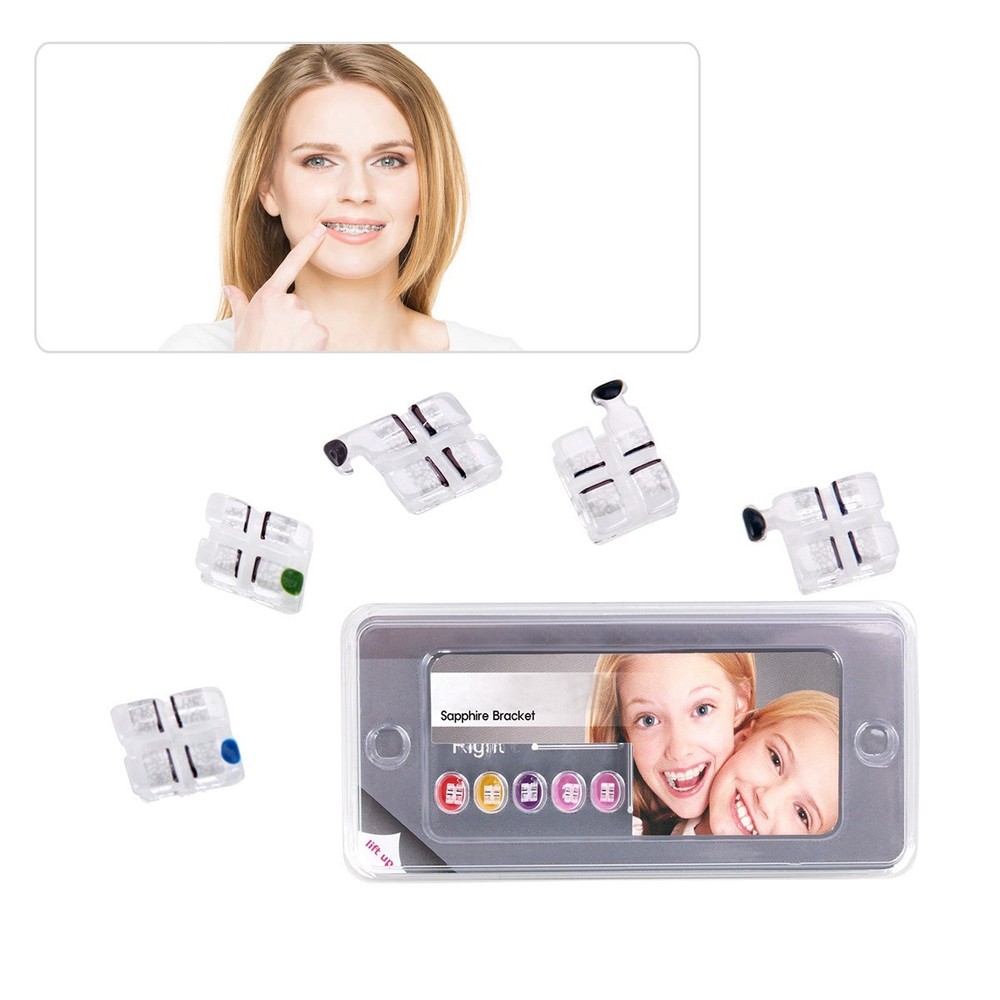 Dental Orthodontic Sapphire Brackets Ceramic Mini MBT/Roth/ Composite Resin US